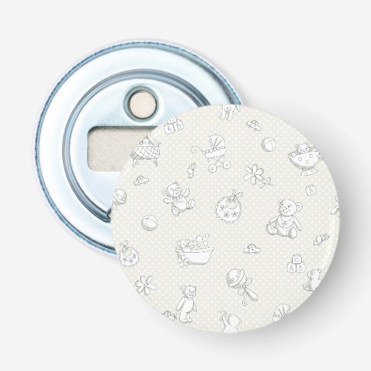 achtergrond baby button flesopener (Voorkant)
