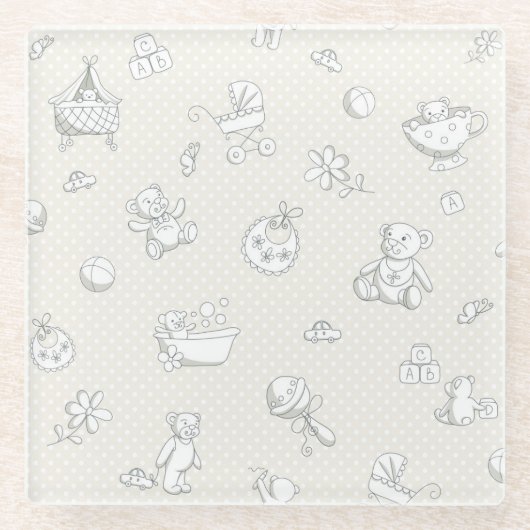 achtergrond baby glazen onderzetter (Voorkant)