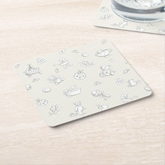 achtergrond baby kartonnen onderzetters (Schuin)