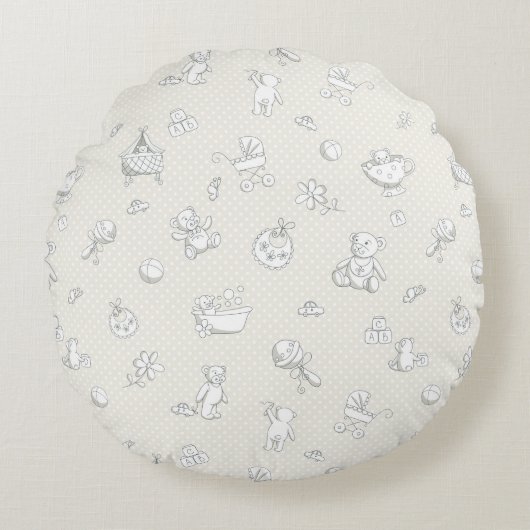 achtergrond baby rond kussen (Voorkant)