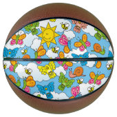 Achtergrond babydieren basketbal (Voorkant)