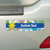 Achtergrond babydieren bumpersticker (Op auto)