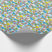 Achtergrond babydieren cadeaupapier (Hoek)