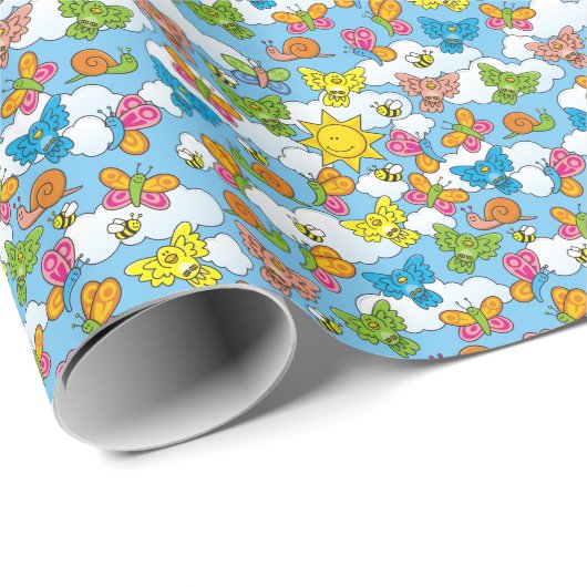 Achtergrond babydieren cadeaupapier (Rol Hoek)