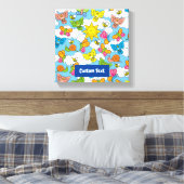 Achtergrond babydieren canvas afdruk (Insitu (Slaapkamer))