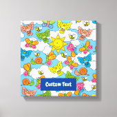 Achtergrond babydieren canvas afdruk (Voorkant)