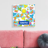 Achtergrond babydieren canvas afdruk (Insitu (Woonkamer))