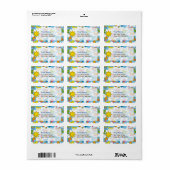 Achtergrond babydieren etiket (Full Sheet)