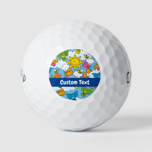 Achtergrond babydieren golfballen (Voorkant)