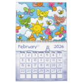 Achtergrond babydieren kalender (Feb 2026)