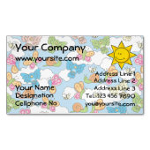 Achtergrond babydieren magnetisch visitekaartje (Voorkant)