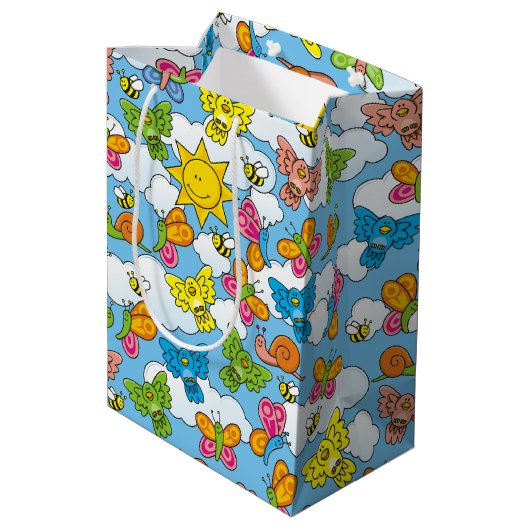 Achtergrond babydieren medium cadeauzakje (Achterkant Gekanteld)
