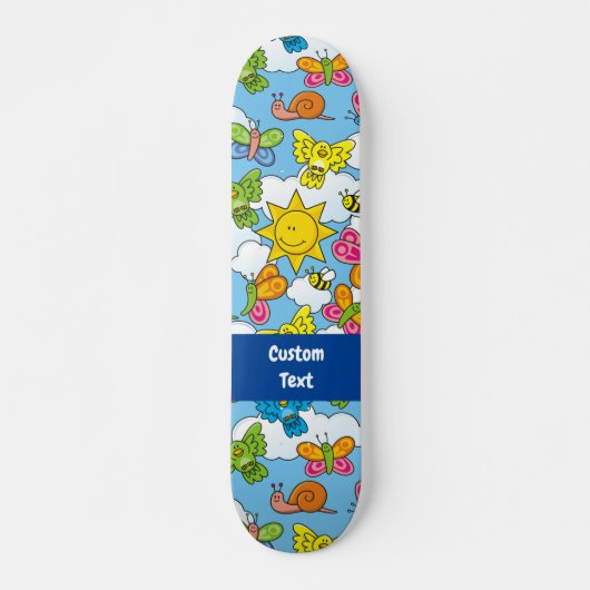 Achtergrond babydieren persoonlijk skateboard (Voorkant)