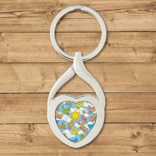 Achtergrond babydieren sleutelhanger