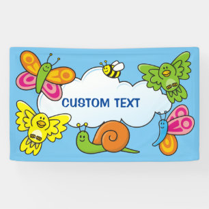 Achtergrond babydieren spandoek