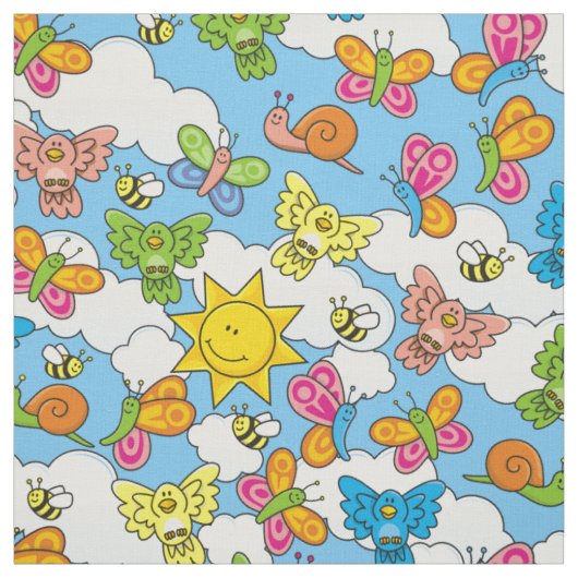 Achtergrond babydieren stof (Swatch)