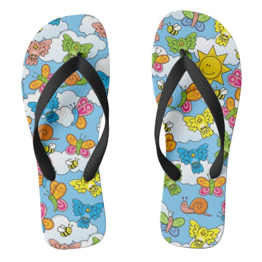 Achtergrond babydieren teenslippers (Voetbed)