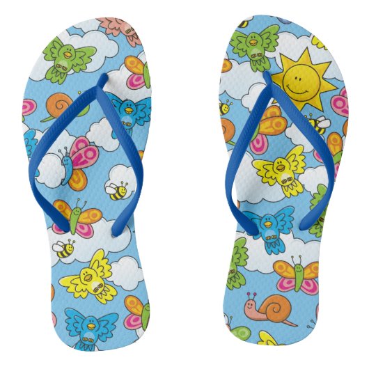 Achtergrond babydieren teenslippers (Voetbed)