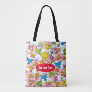 Achtergrond babydieren tote bag