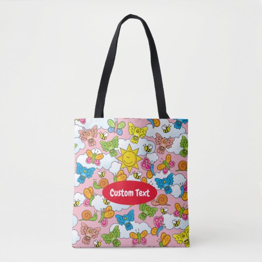 Achtergrond babydieren tote bag (Voorkant)