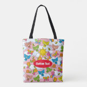 Achtergrond babydieren tote bag (Achterkant)