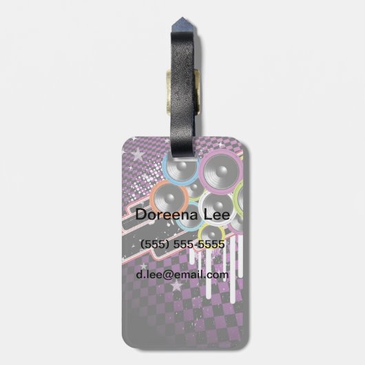 Achtergrond Bagagelabel (Achterkant verticaal)