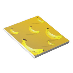 Achtergrond bananen notitieblok