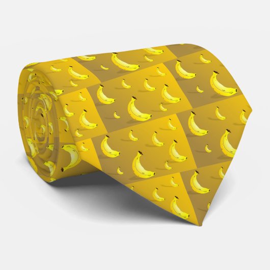 Achtergrond bananen stropdas (Opgerold)