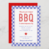 Achtergrond BBQ | 4e uitnodiging van juli (Voorkant / Achterkant)