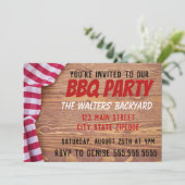 Achtergrond BBQ Party Picnic Table Kaart (Staand voorkant)