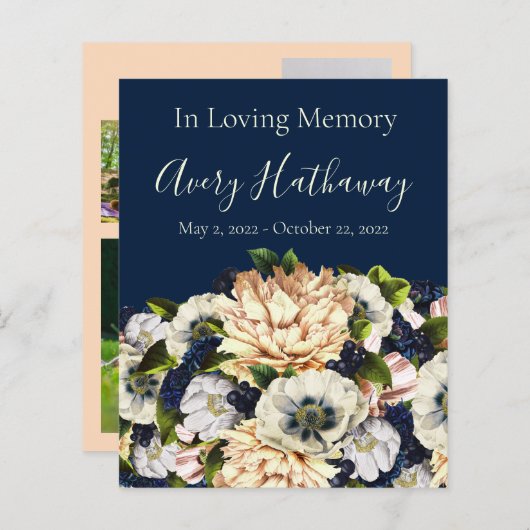 Achtergrond begrafenis begrafenis herdenkingspleie (Voorkant / Achterkant)