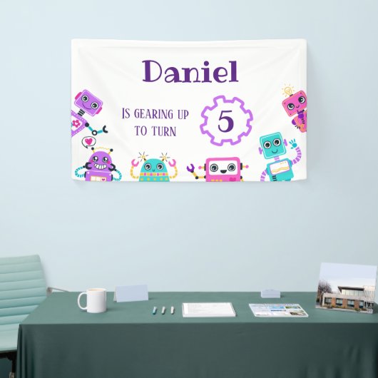 Achtergrond bij themagefeestje Robot Spandoek (Beurs)