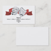 Achtergrond bioscoopmaskers visitekaartje (Voorkant / Achterkant)