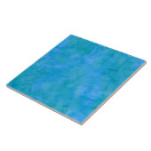 Achtergrond Blauw groen Waterverf Textielpatroon Tegeltje (Zijkant)