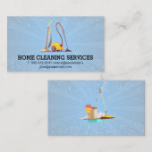 Achtergrond blauwe belletjes | Vacuüm Visitekaartje (Voorkant / Achterkant)