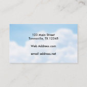 Achtergrond blauwe hemel witte wolken visitekaartje (Achterkant)