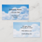 Achtergrond blauwe hemel witte wolken visitekaartje (Voorkant / Achterkant)