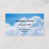 Achtergrond blauwe hemel witte wolken visitekaartje (Voorkant)