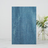 Achtergrond blauwe jeans briefpapier (Staand voorkant)