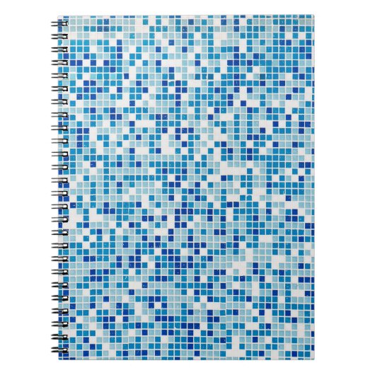 Achtergrond blauwe tegels notitieboek (Voorkant)