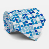 Achtergrond blauwe tegels stropdas (Opgerold)
