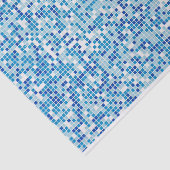 Achtergrond blauwe tegels tissuepapier (Detail)