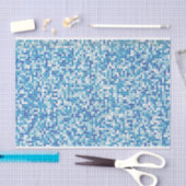 Achtergrond blauwe tegels tissuepapier (Craft)