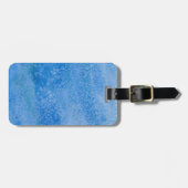 Achtergrond blauwe Waterverf Bagagelabel (Voorkant horizontaal)