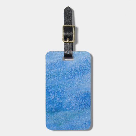 Achtergrond blauwe Waterverf Bagagelabel (Voorkant verticaal)