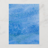 Achtergrond blauwe Waterverf Briefkaart (Voorkant)