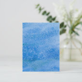 Achtergrond blauwe Waterverf Briefkaart (Staand voorkant)