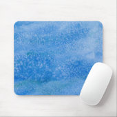Achtergrond blauwe Waterverf Muismat (Met muis)
