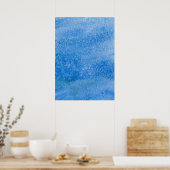 Achtergrond blauwe Waterverf Poster (Keuken)