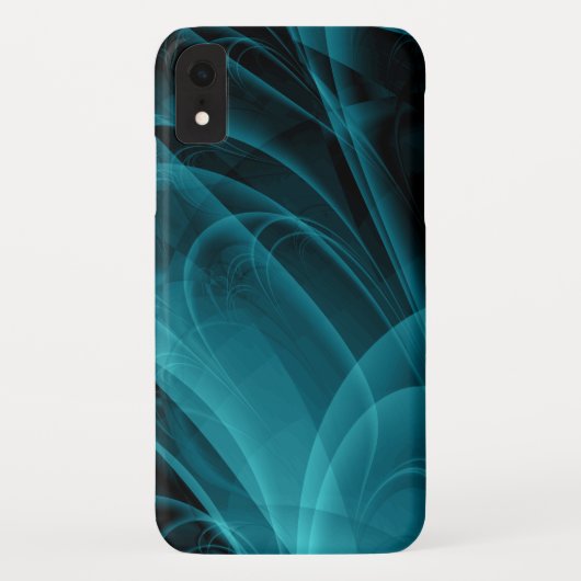 Achtergrond blauwgroen en zwarte mokey textuur Case-Mate iPhone case (Achterkant)